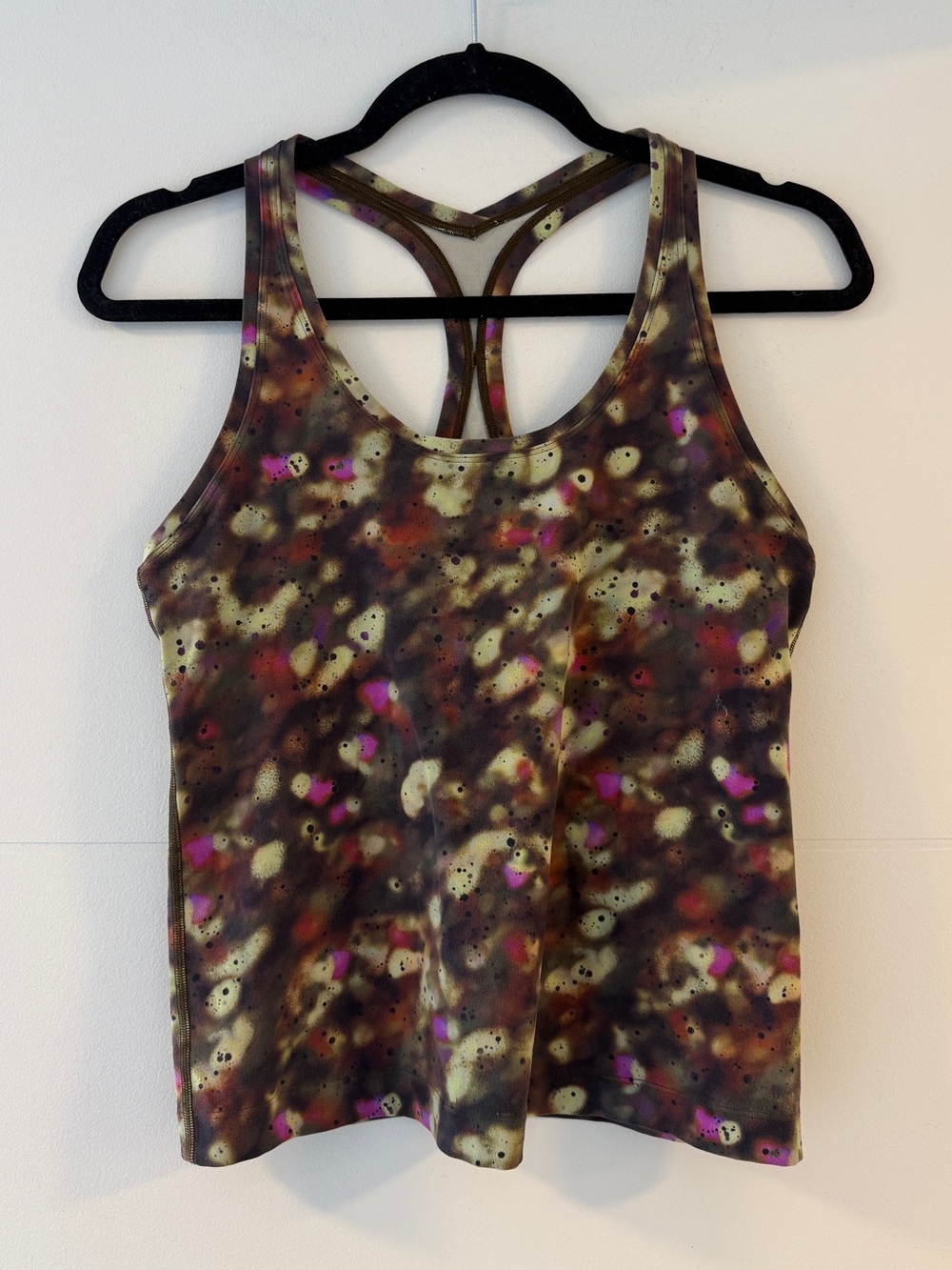 Lululemon Cool Racerback Short Tank Soft Focus Splatter Size 6